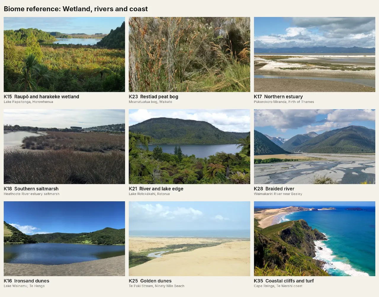 Wetland, river and coast kits.